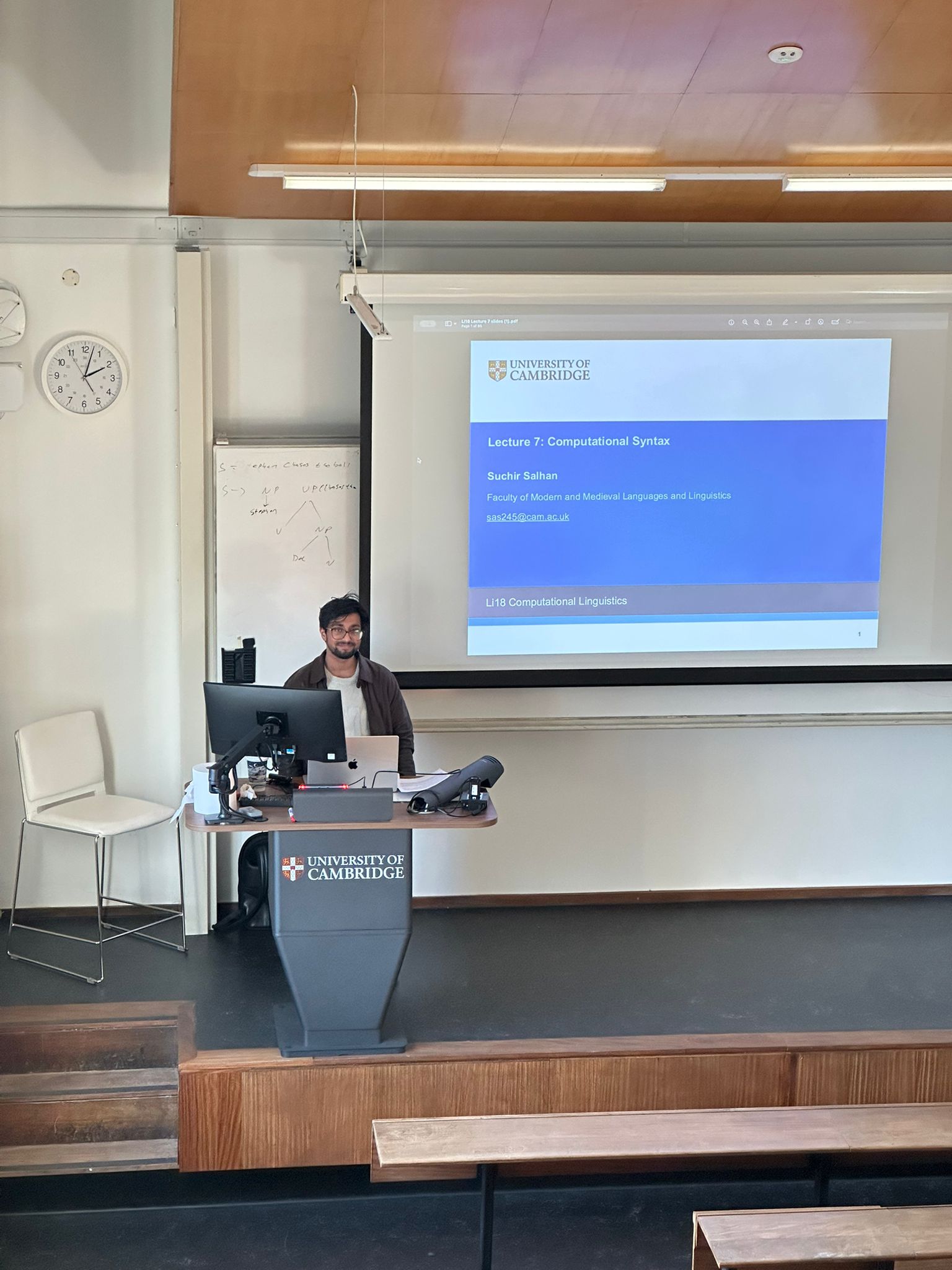 Lecturing at Cambridge