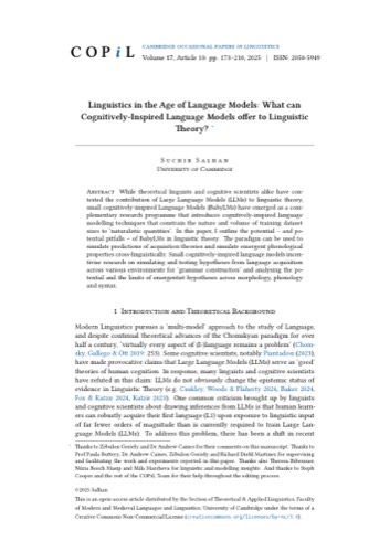 CoPiL Vol. 17 position paper first page